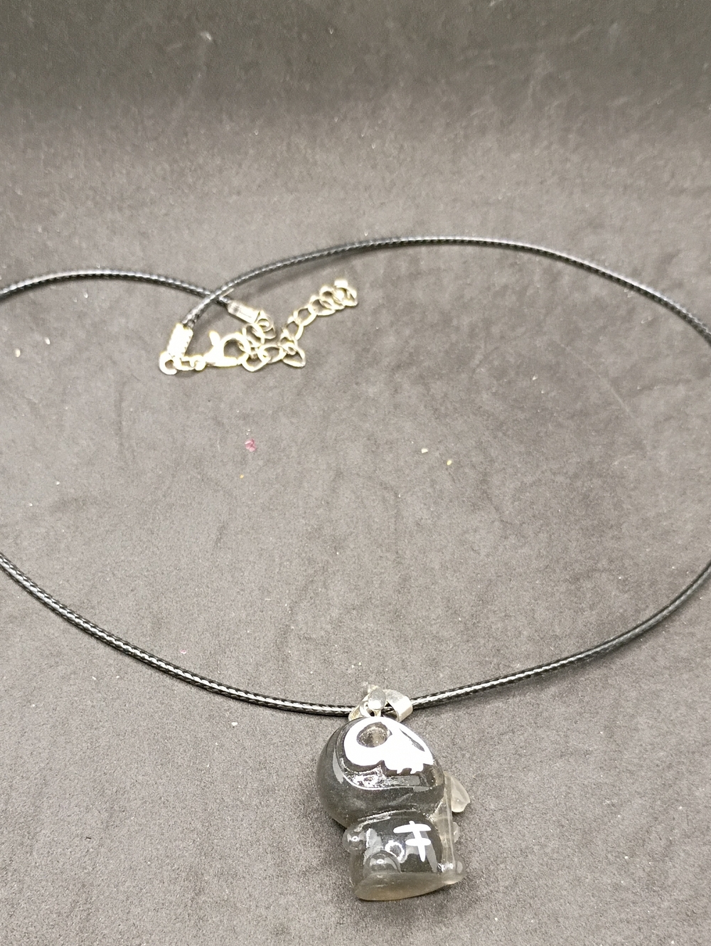 Hand Crafted Black Skull Pendant Necklace